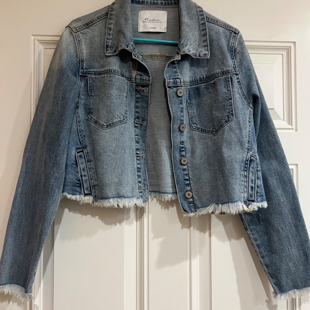 KanCan Denim Jacket - Light Blue
